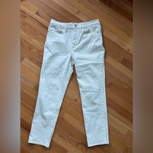 Madewell The Girl Jean Retro High Rise Classic Tapered Leg White Sz 28